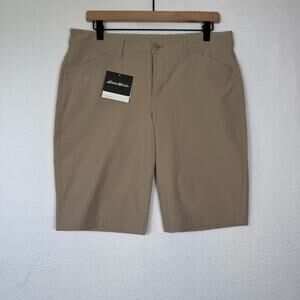 NWTB Eddie Bauer Women Adventurer Bermuda Shorts Outdoor Hiking Trail Pockets 10
